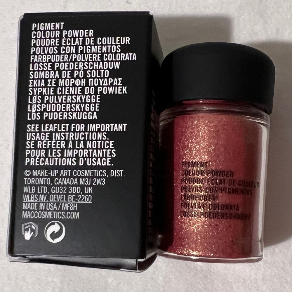 ✨NIB✨ MAC COSMETICS Loose Pigment in Rose. A rosy shade with copper sparkles - Picture 5 of 8